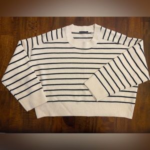 Tahiti cropped striped knit sweater
